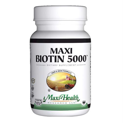 Maxi Health Kosher Vitamins Maxi Biotin 5000 - 60 Capsules