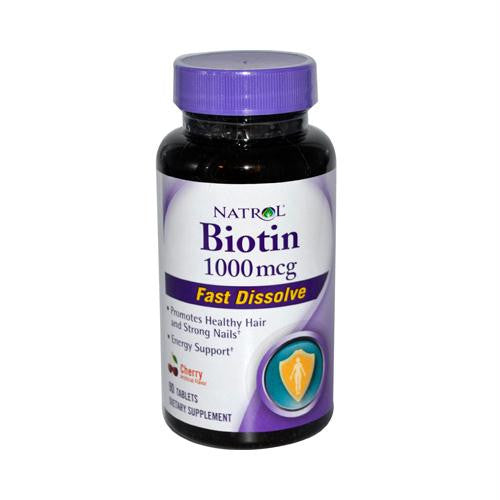 Natrol Biotin Fast Dissolve Cherry - 1000 mcg - 90 Tablets