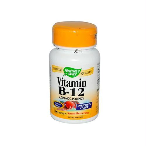 Natures Way Vitamin B-12 - 2000 mcg - 100 Lozenges