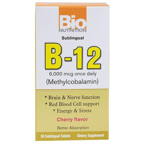 Bio Nutrition B12 Sublingual - 6000 mcg - 50 Tablets