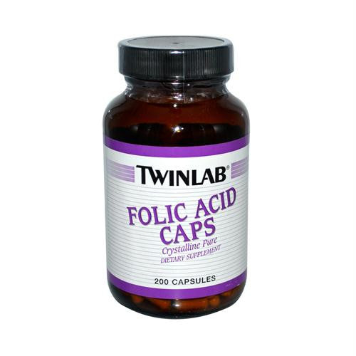 Twinlab Folic Acid Caps - 800 mcg - 200 Capsules