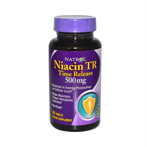 Natrol Niacin TR - 500 mg - 100 Tablets