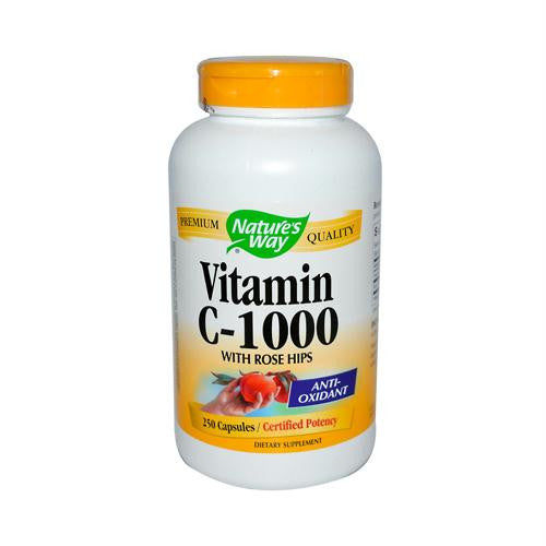 Natures Way Vitamin C with Rose Hips - 1000 mg - 250 Capsules