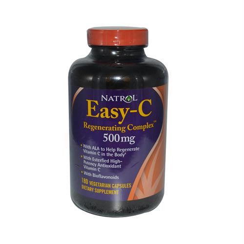 Natrol Easy-C Regenerating Complex - 500 mg - 180 Vegetarian Capsules