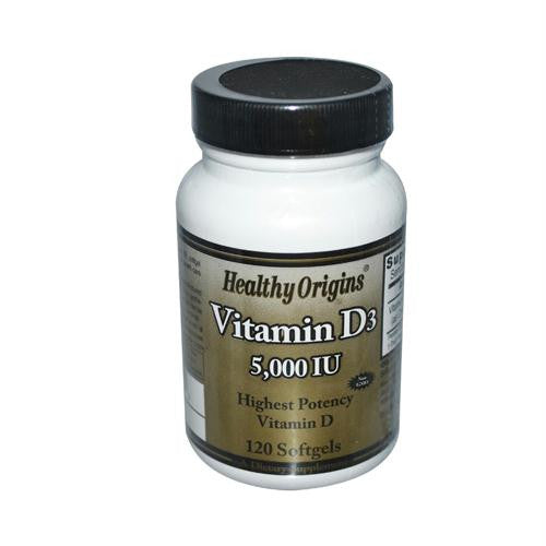 Healthy Origins Vitamin D3 - 5000 IU - 120 Softgels