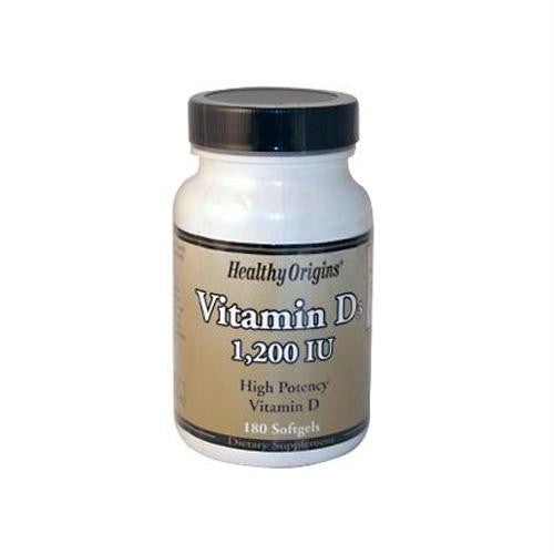 Healthy Origins Vitamin D3 - 1200 IU - 180 Softgels