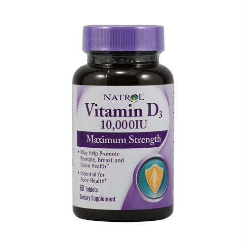 Natrol Vitamin D3 - 10000 IU - 60 Tablets