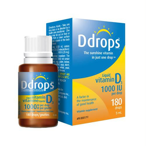 D Drops Vitamin D Drops 1000 IU - 180 Drops - .17 oz