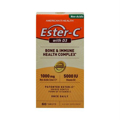 American Health Ester-C with D3 Bone and Immune Health Complex - 60 Tablets