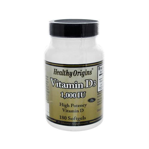 Healthy Origins Vitamin D3 - 1000 IU - 180 softgels