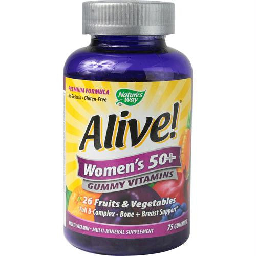 Natures Way Alive! - Womens 50+ Gummy Multi-Vitamins - 75 Chewables