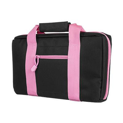 Vism By Ncstar Discreet Pistol Case-Black W-Pink Trim