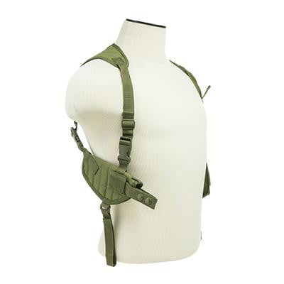 Vism By Ncstar Ambidextrous Horizontal Shoulder Holster-Double Magazine Holder-Green