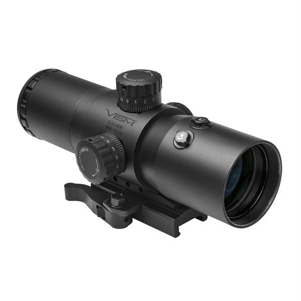 Vism By Ncstar Cbt Series 3.5x40 Scope With Integrated Red Laser-Blue Ill.-Mil-dot-Green Lens