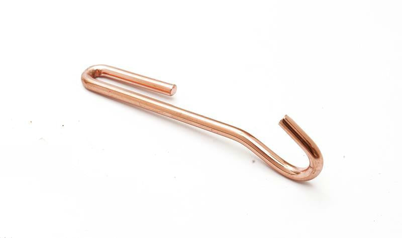 4  Copper Angled Pot Rack Hooks - Set of 4