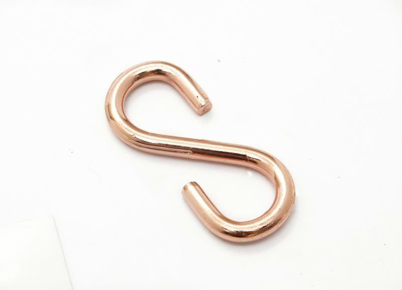 2  HG Copper Pot Rack S Hooks - Set of 2