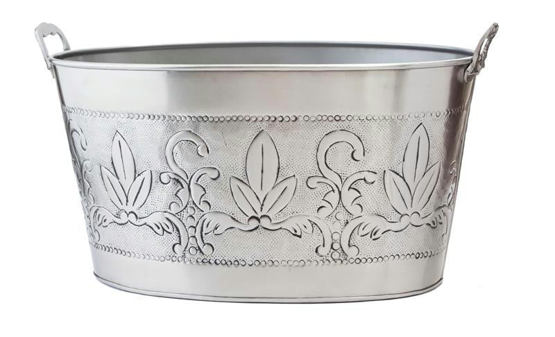 18 x 10  x 9  Antique Embossed Victoria Party Tub 5  Gal