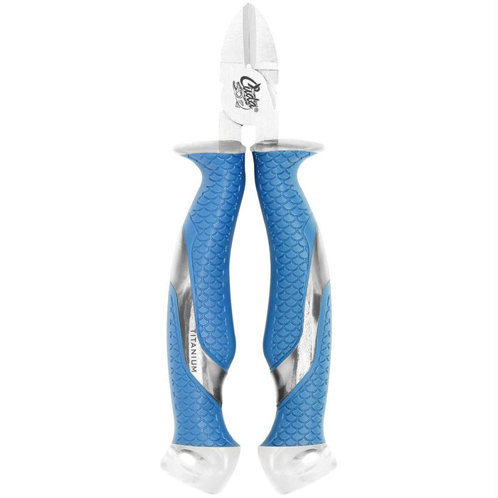 Cuda Titanium Bonded Diagonal Wire Cutters Blue 6.75-Inch