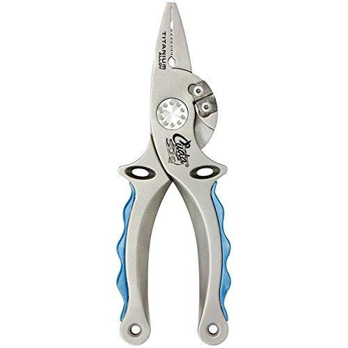 Cuda 7.25-Inch Titanium Alloy Pliers with Sheath and Lanyard - Blue