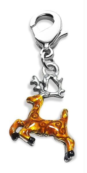 Reindeer Charm Dangle in Silver