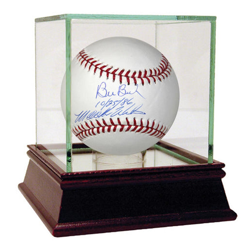 Bill BucknerMookie Wilson Dual Signed MLB Baseball w 102586 Insc. by Wilson