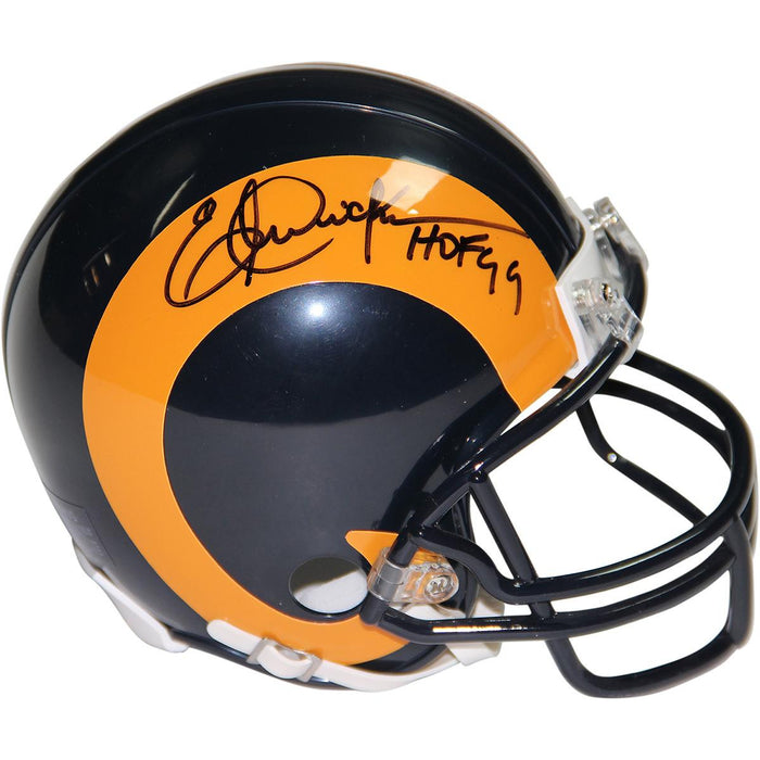 Eric Dickerson LA Rams Signed Mini Helmet w HOF 99 Insc