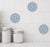 Sunflower Blue RETile Decal Clear Bkg 6 inch Tile