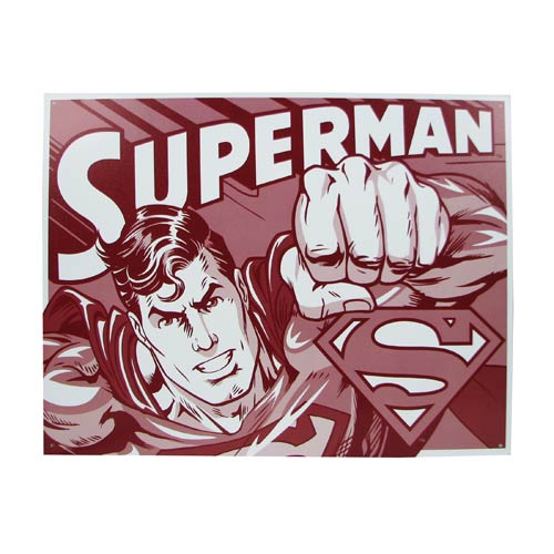 Superman Duotone DC Comics Tin Sign                         