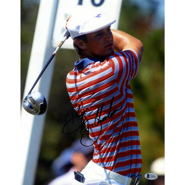 Bryson DeChambeau Signed Vertical 11x14 Red Shirt Photo Beckett