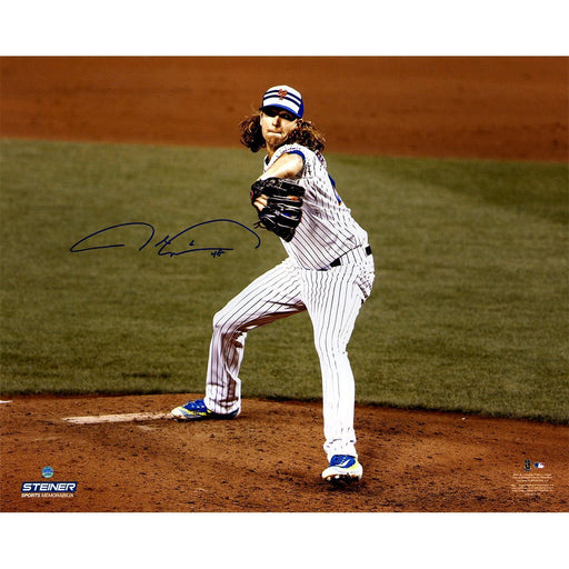 Jacob deGrom Signed 2015 All-Star Game Pitching 16x20 Photo