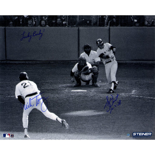 Bucky Dent/ Mike Torrez Dual Signed 1978 Home Run 16x20 Photo w/ "Oct-2-1978" Insc by Dent & "Lucky Bucky" Insc By Torrez