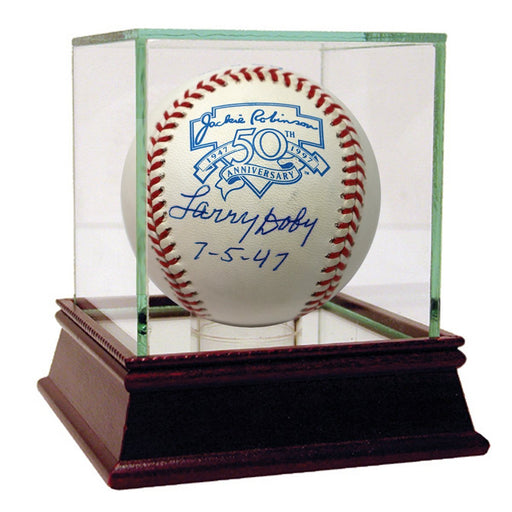 Larry Doby Signed Jackie Robinson Commemorative Baseball JSA