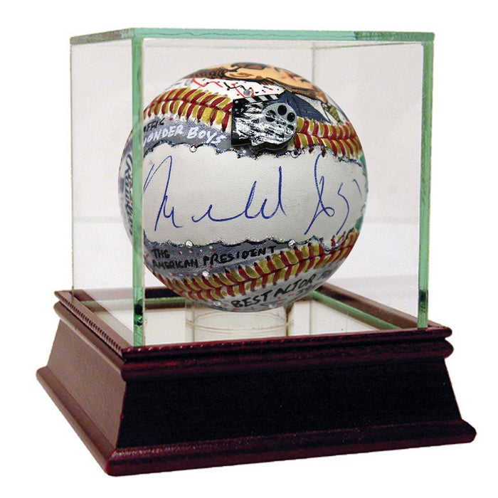 Michael Douglas Signed Charles Fazzino Pop Art OMLB Baseball Beckett