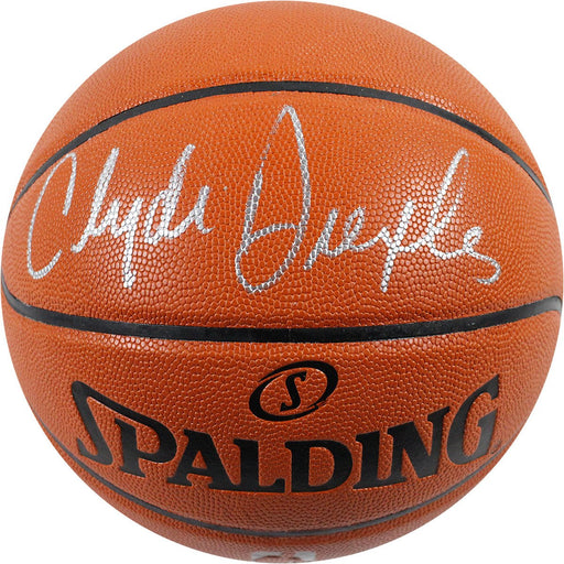 Clyde Drexler Signed I/O NBA Orange Basketball (Tristar/SSM Auth)