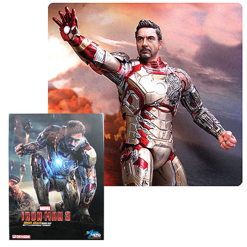 Iron Man 3 Mark 42 Battle Damage 1:9 Pre-Assembled Model Kit