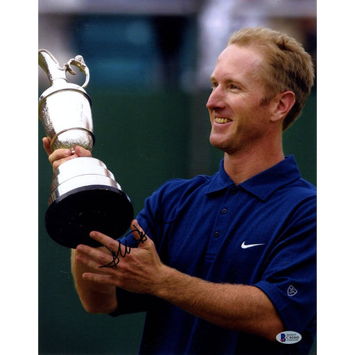 David Duval signed Vertical Holding Trophy 11x14 Photo Beckett