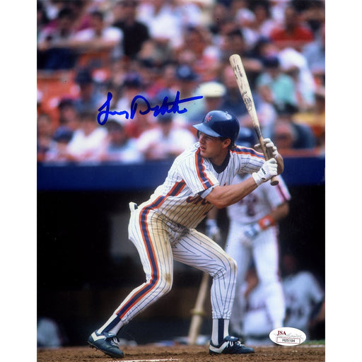 Lenny Dykstra Signed 8x10 Photo Signed in Blue At Bat (JSA)