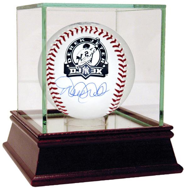 Derek Jeter Signed 3000th Hit Rawlings "DJ3K" Logo Baseball With Case