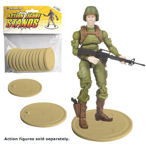 Action Figure Stands Case - Tan                             