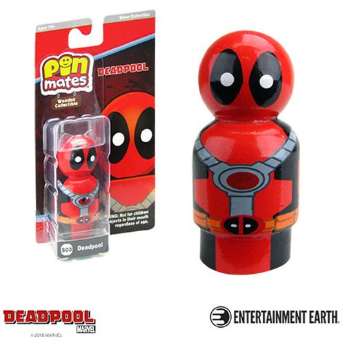 Deadpool Masked Pin Mate Wooden Collectible                 