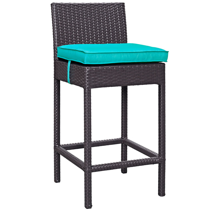 Convene Outdoor Patio Fabric Bar Stool 1006-EXP-TRQ