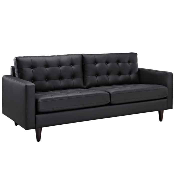 Empress Bonded Leather Sofa 1010-BLK