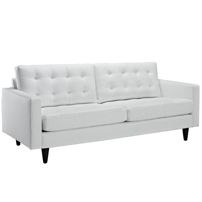 Empress Bonded Leather Sofa 1010-WHI