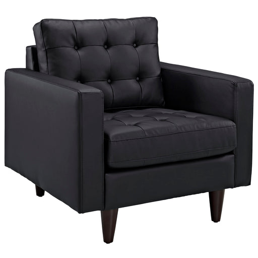 Empress Bonded Leather Armchair 1012-BLK