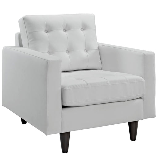 Empress Bonded Leather Armchair 1012-WHI