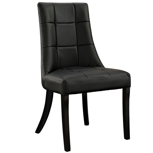 Noblesse Dining Vinyl Side Chair 1039-BLK