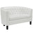 Prospect Upholstered Vinyl Loveseat 1043-WHI