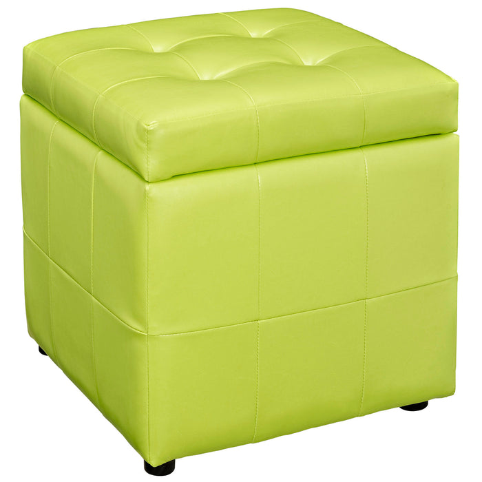 Volt Storage Upholstered Vinyl Ottoman 1044-LGN