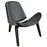 Arch Upholstered Vinyl Lounge Chair 1050-BLK-BLK