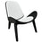 Arch Upholstered Vinyl Lounge Chair 1050-BLK-WHI